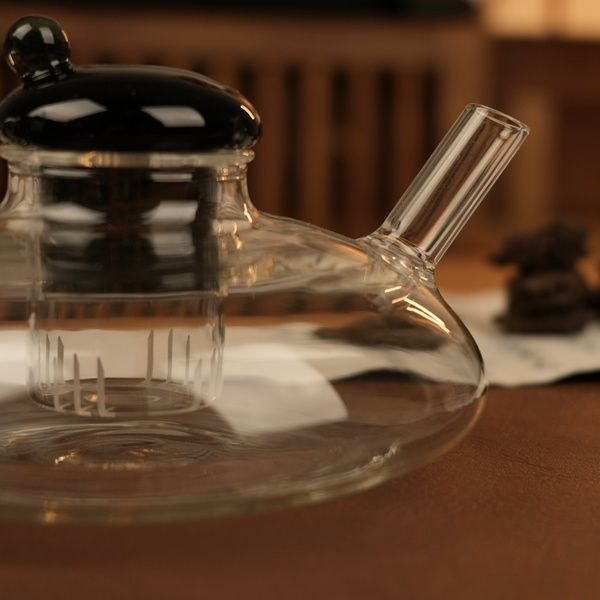 Заварювальний чайник з термостійкого скла та скляним фільтром: Фангу Ху - Старовинний Стиль 600 мл, Китай id_12059 фото