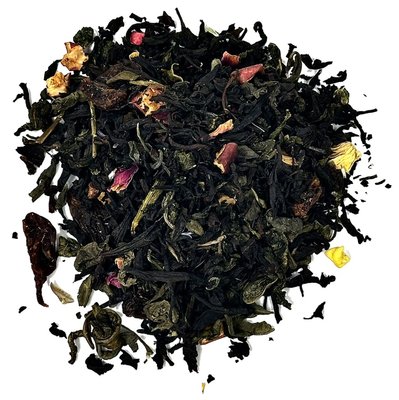 Натуральний чай 1001 Ніч: Купаж чорного та зеленого чаїв з трояндою, шафраном та шматочками фруктів 50г id_9666 фото