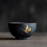 Посеребренная пиала из керамики окислительно-восстановительного обжига Ruihe Chengxiang &ndash; Журавель, приносящий Счастье 110мл id_12581 фото
