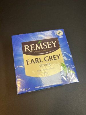 Чай чорний Remsey Earl Grey Strong з бергамотом 75 пак 131,25г id_3297 фото