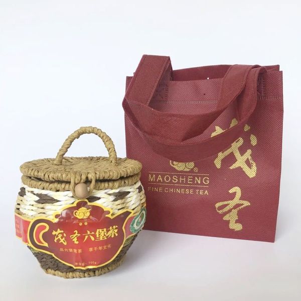 Елітний чай Шу Пуер Лю Бао Шість фортець в подарунковому кошику 2010 рік 100г, Китай id_7518 фото