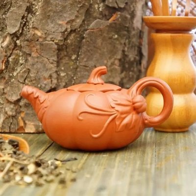 Чайник із ісинської глини Щасливий Гарбузик - приносить довголіття та приваблює скарби 100мл. Китай id_9284 фото