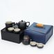 Дорожній набір посуду "Японське ремесло" для чайної церемонії та медитації з чорної кераміки, Китай id_9359 фото 1