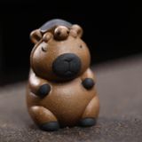 Фигурка Чайного воспитанника исинская глина ручной работы: Капибара и Ракушка, Китай id_11423 фото