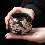 Пиала из исинской глины, изменяющая цвет - Благословение Императорского дракона 135мл, Китай id_11526 фото