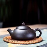 Чайник ручної роботи, класичної форми dōng pō sh&iacute; pi&aacute;o з ісинської глини hēi jīnshā 160мл, Китай id_12498 фото