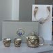Коллекционный авторский чайный набор из серебряной керамики от Мастера Янь Цзиня - Дракон и Феникс id_11651 фото 6