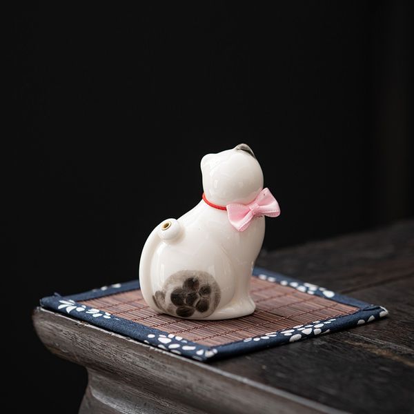 Підставка для пахощів "Плямистий кіт" порцелянова для чайної церемонії, Китай id_9122 фото