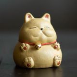 Фігурка Чайного Улюбленця, ісинська глина ручної роботи: Zhao C&aacute;i Māo - Щасливий Кіт, що приносить п'ять Благословінь, Китай id_11433 фото
