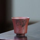 Гун-Фу пиала ручной работы из исинской глины Цзы Ни: Легендарная красотка Си Ши 120мл id_12217 фото