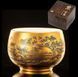 Колекційна піала з позолотою ручної роботи від Майстра Чжоу Хунцзе - Піднебесне Селище 190мл. Китай id_9608 фото 4