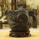 Автентичний чайник Дракон та фенікс з ісинської глини "Символ багатства, щастя та удачі" темний 500 мл, Китай id_8795 фото 13