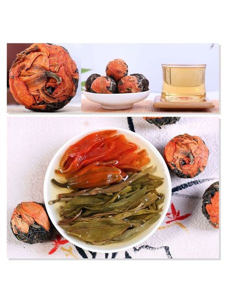 Вязаний чай з Лілілею Яйце Дракона Dian Hong Gongfu медовий аромат Dragon Ball 5шт х 6г. Китай id_8240 фото