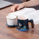 Чашка з заварником Журавель благополуччя ручної роботи синя, Китай id_7855 фото 6