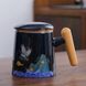 Чашка з заварником Журавель благополуччя ручної роботи синя, Китай id_7855 фото 3